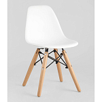 Пластиковый стул на ножках из массива бука Eames Small White варинант исполнения - 1 | Loft Concept в Орле
