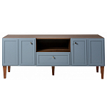 ТВ-тумба серая из массива бука с 2-мя дверками и ящиком Wenge Light варинант исполнения - 2 | Loft Concept в Орле