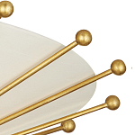 Потолочный светильник в форме конуса с каркасом золотого цвета и тканевым абажуром Inspiration in Light варинант исполнения - 1 | Loft Concept в Орле