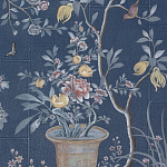 Обои ручная роспись Houghton Dark Blue варинант исполнения - 2 | Loft Concept в Орле