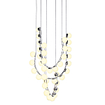 Люстра подвесная светодиодная с круглыми плафонами белого цвета PEARLS Suspension 39  варинант исполнения - 1 | Loft Concept в Орле