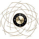 Часы настенные из металла с чёрным циферблатом Current Time варинант исполнения - 1 | Loft Concept в Орле