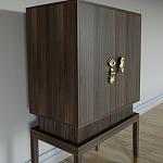 Кабинетный шкаф Elsa Dreams Walnut с 2-мя ящиками варинант исполнения - 5 | Loft Concept в Орле