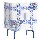 Тумба на синих ножках Short Re Rblue варинант исполнения - 1 | Loft Concept в Орле