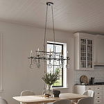 Люстра подвесная с 8-ю лампами и стеклянными круглыми подвесками Currey & Company варинант исполнения - 4 | Loft Concept в Орле