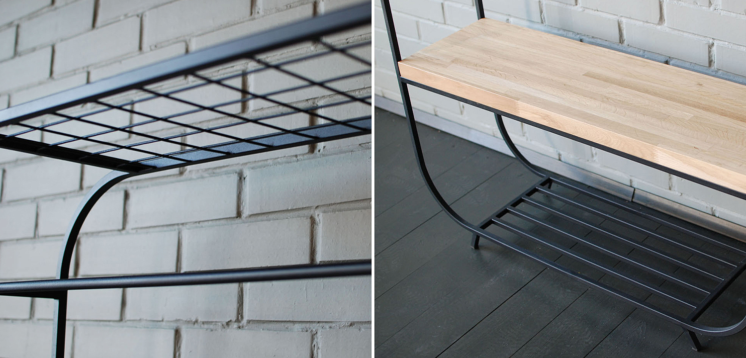 Рейл Hardin Industrial Metal Rust Clothes Rail Рейл Hardin Industrial Metal Rust Clothes Rail - Loft-Concept в Орле