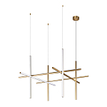 Люстра с 6-ю цилиндрическими плафонами на тонких тросах Trumpet tube варинант исполнения - 2 | Loft Concept в Орле