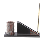 Настольный письменный набор из яшмы с часами Manager Organizer варинант исполнения - 3 | Loft Concept в Орле