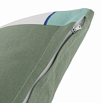 Подушка декоративная хлопковая мятного цвета с абстрактным принтом Elysian Flow Breeze варинант исполнения - 4 | Loft Concept в Орле