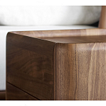 Прикроватный деревянный столик с 2-мя ящиками Moon Walnut Furniture варинант исполнения - 8 | Loft Concept в Орле