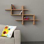 Полка фигурная подвесная цвета древесины HALIC BOOKCASE OAK варинант исполнения - 1 | Loft Concept в Орле