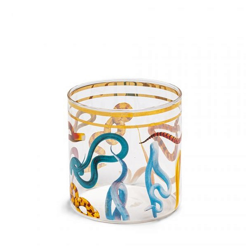Стакан Seletti Snakes 2 Прозрачное Стекло Мульти Стакан Seletti Snakes 2 Прозрачное Стекло Мульти в Орле | Loft Concept