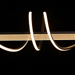 Люстра линейная черного цвета с волнообразным металлическим элементом Luke Lampco Tracer Lamp варинант исполнения - 5 | Loft Concept в Орле