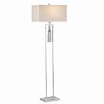 Торшер с прямоугольным тканевым абажуром на белом мраморном основании Silver Threads варинант исполнения - 4 | Loft Concept в Орле