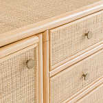 Длинный комод из ротанга с дверцами и ящиками Simone Rattan Chest of Drawers варинант исполнения - 5 | Loft Concept в Орле