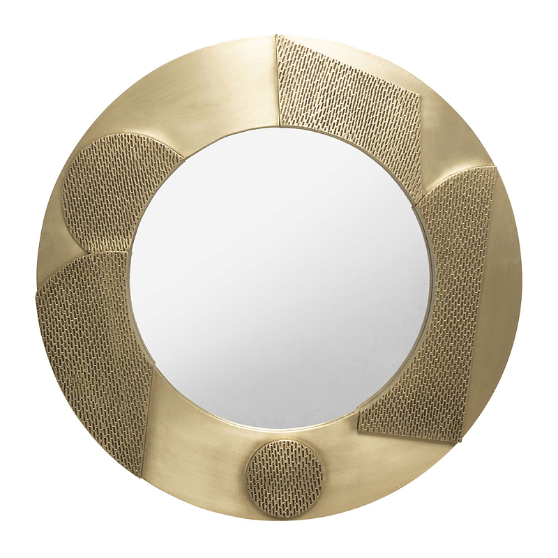 Зеркало золотое со вставками в виде геометрических фигур Зеркало Золотой в Орле | Loft Concept 
