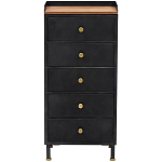 Высокий комод с 5-ю ящиками Cesar Black Chest of Drawers варинант исполнения - 1 | Loft Concept в Орле