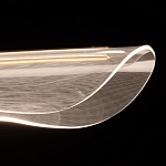 Люстра линейная с прозрачным волнообразным плафоном Wave Line варинант исполнения - 5 | Loft Concept в Орле