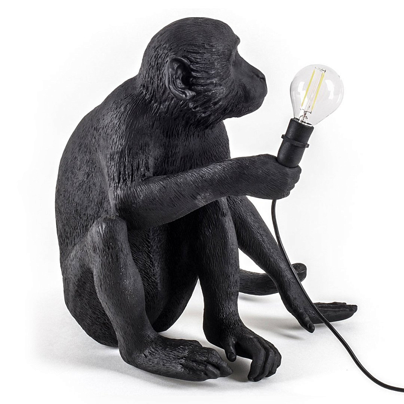 Настольная Лампа SELETTI MONKEY LAMP SITTING VERSION Черный Настольная Лампа SELETTI MONKEY LAMP SITTING VERSION Черный в Орле | Loft Concept