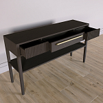 Дизайнерская Консоль с полкой и ящиком Primo Темный орех варинант исполнения - 6 | Loft Concept в Орле