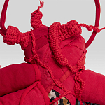 Настенный ковер разноцветный из одежды Heart варинант исполнения - 3 | Loft Concept в Орле