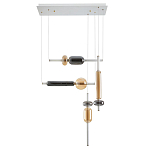 Люстра подвесная из металла и стекла Harmony of Strict Lines варинант исполнения - 1 | Loft Concept в Орле