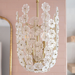 Подвесной светильник декорированный цветами из стекла Lightness of Flowers варинант исполнения - 4 | Loft Concept в Орле