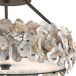 Потолочный светильник круглый с абажуром из устричных раковин Sea Ravens варинант исполнения - 1 | Loft Concept в Орле