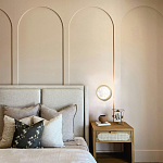 Светодиодное бра круглой формы с металлической рамой золотого цвета Marble Glow варинант исполнения - 2 | Loft Concept в Орле