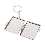 Зеркало брелок складное двухстороннее из натурального камня Оникс Silver Stone Mirrors варинант исполнения - 3 | Loft Concept в Орле