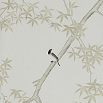 Обои ручная роспись Summer Night Blossom Colourway SC-122 on Bleached white dyed silk варинант исполнения - 1 | Loft Concept в Орле