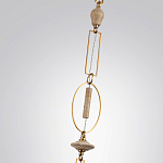 Подвесной светильник с прямоугольными и овальными элементами и акцентом из натурального камня Tectona  варинант исполнения - 6 | Loft Concept в Орле