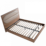 Кровать двуспальная с высоким изголовьем из дерева и подушек из экокожи Modern Look варинант исполнения - 4 | Loft Concept в Орле