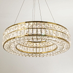 Круглая люстра с хрустальным декором Langlais Crystal Brass Chandelier варинант исполнения - 4 | Loft Concept в Орле