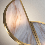 Бра с двумя полукруглыми плафонами из искусственного алебастра в бронзовой оправе Marbella варинант исполнения - 9 | Loft Concept в Орле