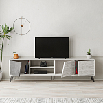 ТВ-тумба с 3-мя дверцами и полками Grey Albe TV Stand варинант исполнения - 3 | Loft Concept в Орле
