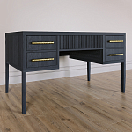 Большой Рабочий стол Primo с 5 выдвижными ящиками Черный дуб варинант исполнения - 2 | Loft Concept в Орле