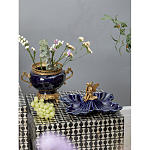 Менажница темно-синяя фарфоровая с бронзовой фигуркой ангела Eden Garden варинант исполнения - 5 | Loft Concept в Орле