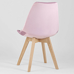 Стул с мягким велюровым сиденьем Arvika Pink варинант исполнения - 5 | Loft Concept в Орле