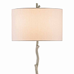 Торшер с цилиндрическим тканевым абажуром на каркасе в виде тонкого дерева Gray Branch варинант исполнения - 1 | Loft Concept в Орле