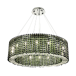 Круглая люстра с хрустальными подвесками Crystal Art Chrome Green Chandelier 12 варинант исполнения - 1 | Loft Concept в Орле