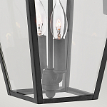 Настенный фонарь черного цвета с прозрачным стеклянным плафоном трапециевидной формы Hinkley варинант исполнения - 4 | Loft Concept в Орле