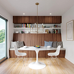 Люстра с 6-ю лампами на тонких изогнутых рожках в современном стиле Feiss варинант исполнения - 7 | Loft Concept в Орле