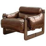 Кресло-диван кожаное на деревянном каркасе Medieval Furniture варинант исполнения - 7 | Loft Concept в Орле