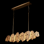 Подвесной светильник с фигурными элементами из белого алебастра Cryptocrystalline Stone варинант исполнения - 6 | Loft Concept в Орле