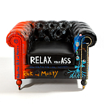 Кресло "Умный Умник" Rick and Morty graffiti chair натуральная кожа  варинант исполнения - 2 | Loft Concept в Орле