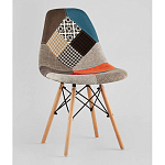 Пластиковый стул на ножках из массива бука Eames Пэчворк варинант исполнения - 1 | Loft Concept в Орле