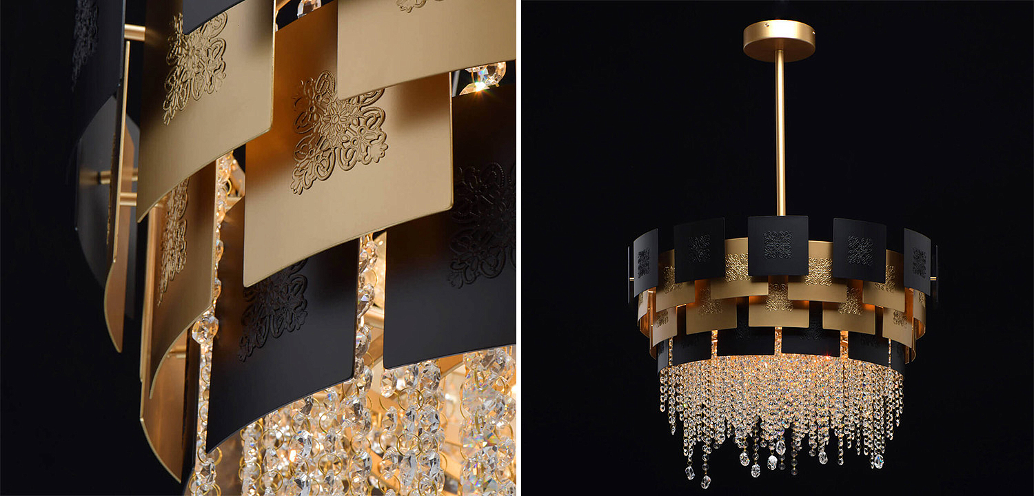 Люстра Engraving Plates Black Gold Люстра Engraving Plates Black Gold - Loft-Concept в Орле