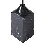 Кофейный столик с круглой столешницей и мраморным основанием Steel Reliability варинант исполнения - 3 | Loft Concept в Орле