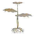 Столик приставной с тремя столешницами Тропические листья Tropical Forest gold варинант исполнения - 1 | Loft Concept в Орле